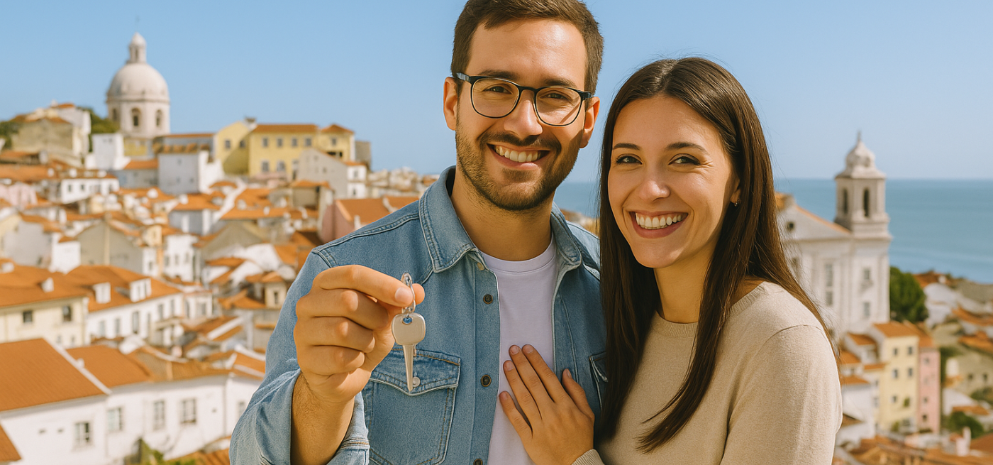 Happy couple bought a house in Portugal to start a family